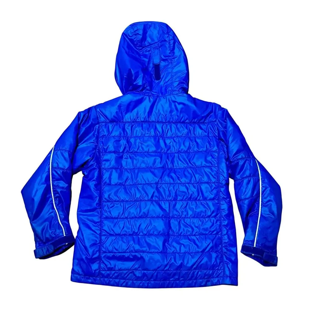 Arctica Ski Puffer Jacket Youth Medium 8-10 Blue Nylon Hooded Full Zip
